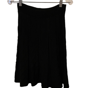 Women’s Sandro Cable Knit Black Skirt Size 2